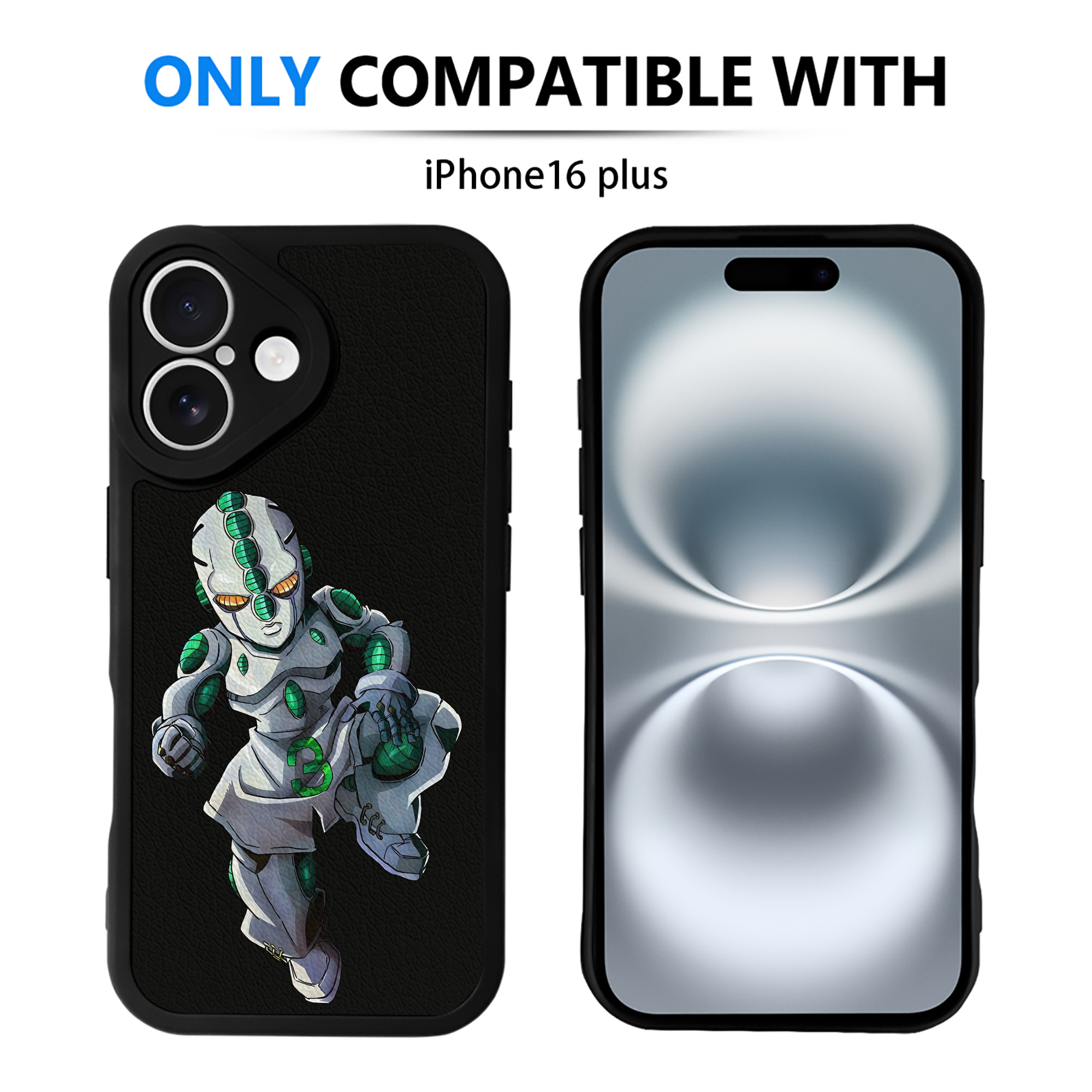 （画像用） ジョジョの奇妙な冒険 広瀨康一 JoJo's Bizarre Adventure Hirose Koichi 【iPhone 16シリーズ対応】シリコンスマホケース（レザー調） 材質：シリコン